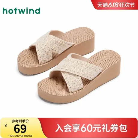 热风高跟拖鞋女款2025年夏季新款外穿沙滩凉拖百搭增高凉鞋子半拖图片