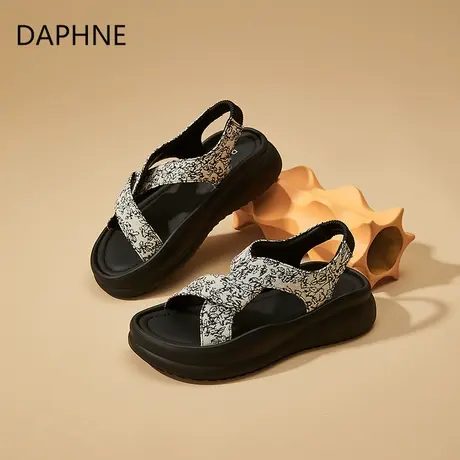 Daphne/达芙妮凉鞋女夏外穿2025新款舒适厚底防滑百搭时尚沙滩鞋图片