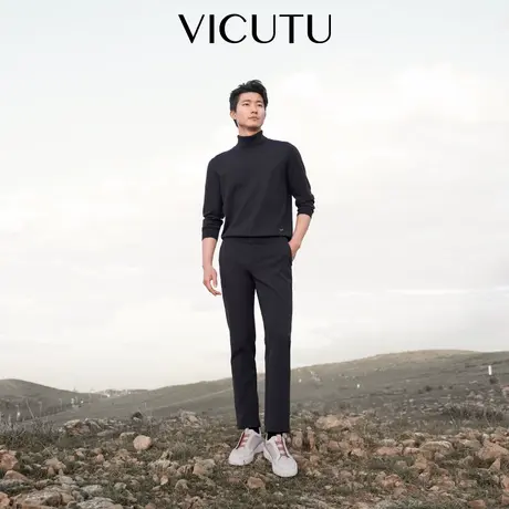 VICUTU/威可多男士休闲裤秋季新款舒适亲肤商务通勤休闲百搭长裤图片