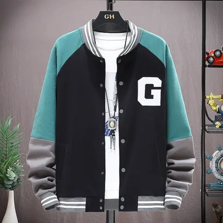 春秋季外套潮流韩版休闲秋装上衣服帅气青少年初中学生夹克棒球服商品大图