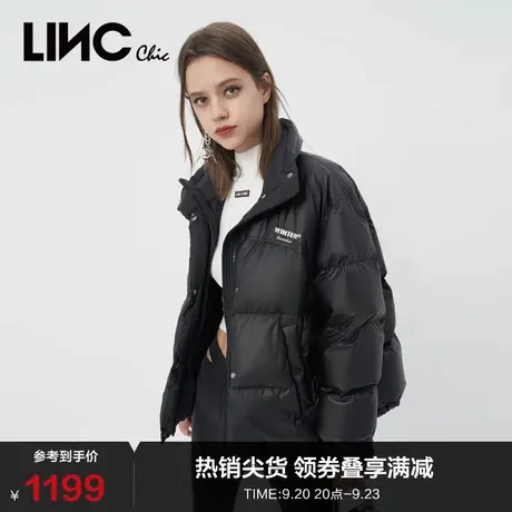 LINCCHIC金羽杰羽绒服女立领简约短款羽绒服女冬季外套Y22801359图片