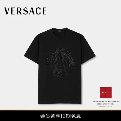 【新品】VERSACE/范思哲 女士缀饰棉质平纹针织T恤商品大图