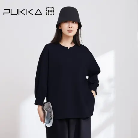 蒲PUKKA 女装宽松卫衣春装设计感时尚棉套头衫商场同款图片