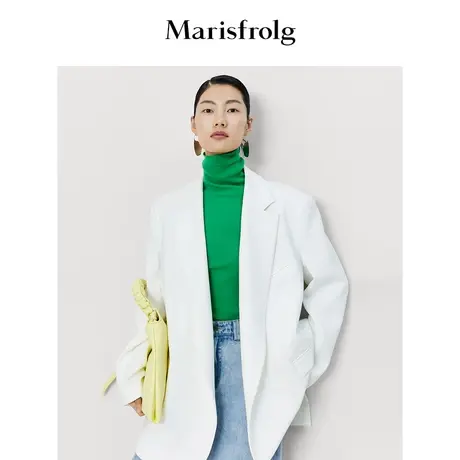【日本进口面料】玛丝菲尔23女装新款三醋酸职业装休闲西装外套女商品大图