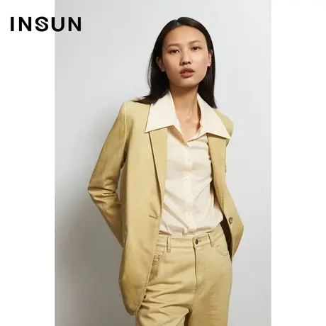 INSUN恩裳秋季都市修身收腰西装短外套图片