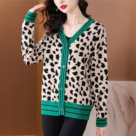 开衫针织外套女装2023新款早初秋上衣女士毛衣春秋季穿搭薄款宽松商品大图