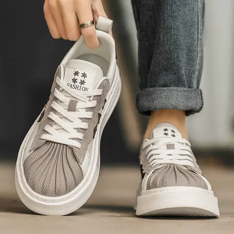 春夏季男鞋2024新款潮流休闲百搭板鞋男士小众贝壳头学生运动潮鞋商品大图