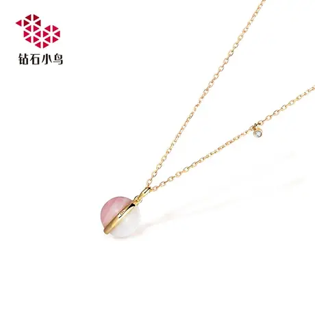 Zbird/钻石小鸟18K母贝钻石套链项链-未来-NH352图片