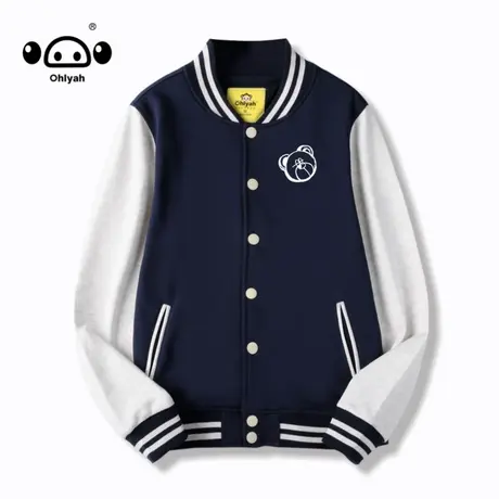 秋款纯棉日系校园风卫衣女定制棒球服外套diy同学聚会班服情侣装商品大图