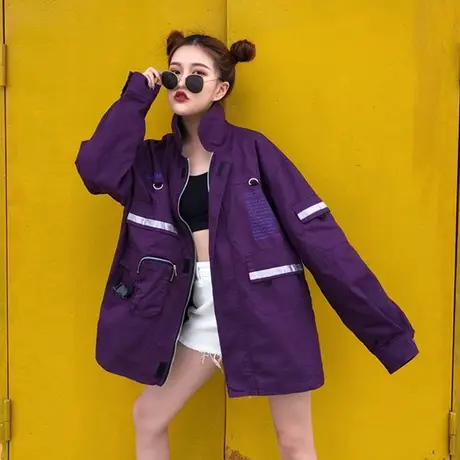 春秋韩版ulzzang同款原宿风bf宽松ins百搭超火的外套女学生上衣潮商品大图