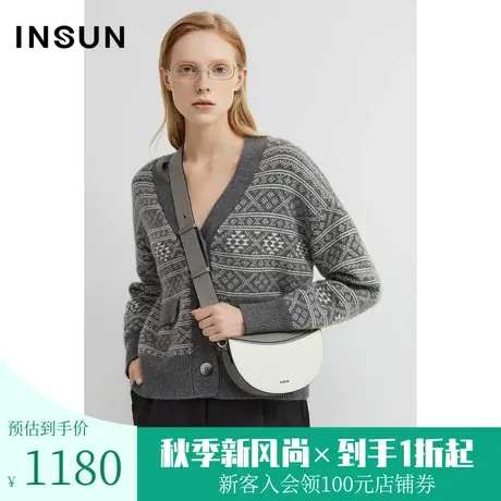 恩裳商场同款冬季时尚气质大气修身山羊绒毛针织衫女图片