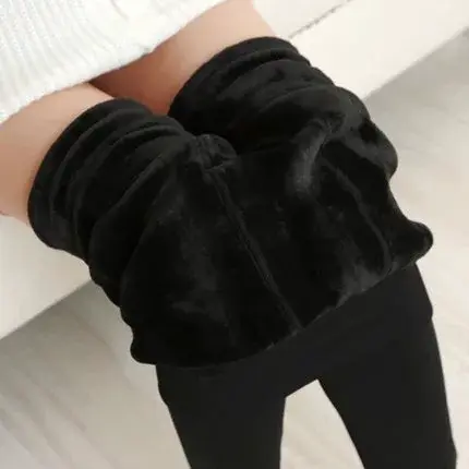 加绒打底裤女外穿加厚一体保暖裤高腰显瘦绒裤包跟踩脚棉裤商品大图