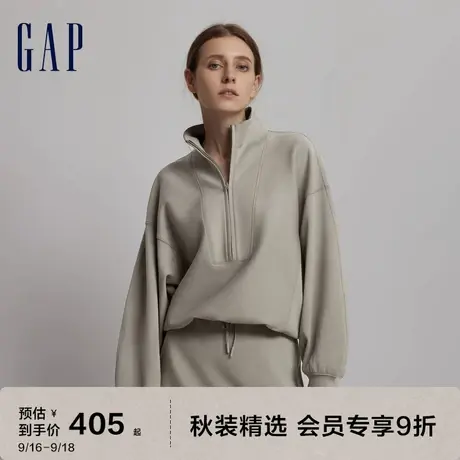 Gap女装秋季2023新款空气三明治LOGO宽松卫衣811196休闲上衣图片