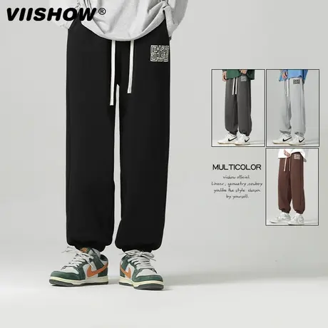 VIISHOW男士卫裤夏季薄款宽松束脚潮牌运动裤子男生学生休闲长裤商品大图