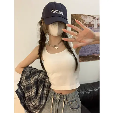 无袖背心女夏季外穿带胸垫美背网红爆款运动内衣吊带一体文胸内搭商品大图