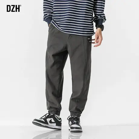 男生灰色工装裤男束脚宽松秋季纯棉裤子新款2023爆款休闲百搭长裤商品大图