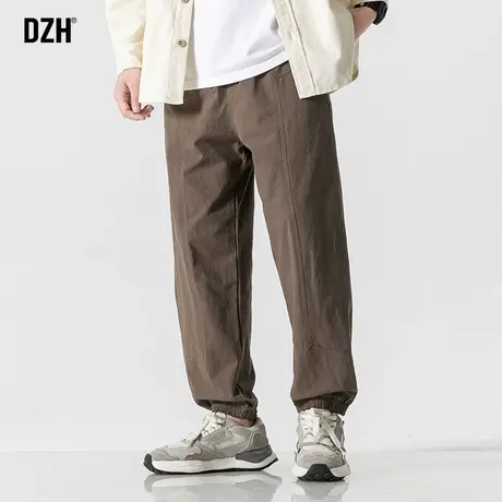 男士纯棉工装裤男束脚宽松裤子2023新款休闲长裤百搭2023新款男裤商品大图
