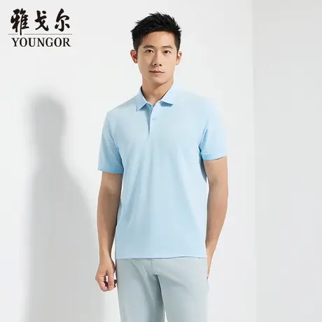 【商场同款】雅戈尔男士短袖POLO夏季新款官方商务休闲短袖T恤男商品大图