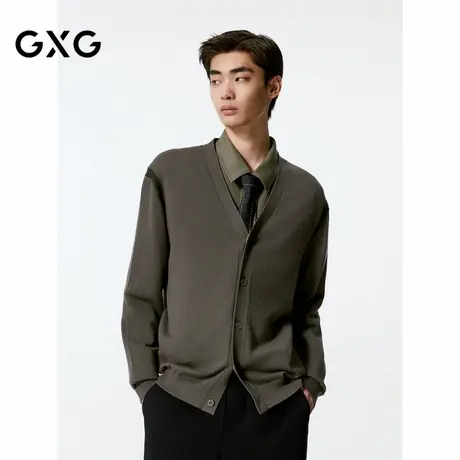 GXG男装 可机洗毛衫插肩袖针织衫毛衣 24年秋G24X303003商品大图