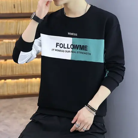 春秋季无帽卫衣男潮牌ins青少年百搭长袖外套2023新款秋装上衣服商品大图