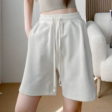 纯棉运动休闲百搭五分裤女士松紧腰气质百搭短款显瘦春夏新款潮商品大图
