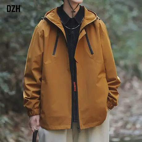 男士山系冲锋衣男潮牌连帽机能风外套男装春秋2023新款飞行员夹克商品大图