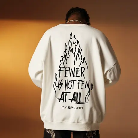 Nuthink美式高街圆领卫衣男设计感小众潮流加肥加大男士上衣春季商品大图