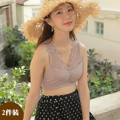 内衣女聚拢背心式美背性感抹胸裹胸蕾丝网红爆款吊带文胸商品大图