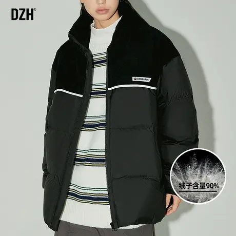 男士黑色短款羽绒服男款冬季加厚美式面包服2024新款中性风外套潮图片