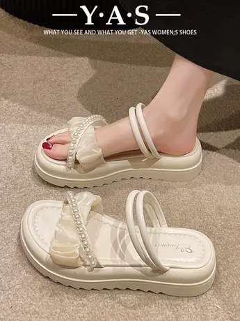 踩屎感拖鞋女夏季外穿2024新款网红爆款凉鞋厚底百搭两穿防滑凉拖商品大图