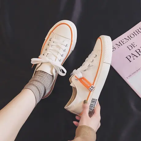 回力女鞋小白鞋女2022秋季新款低帮帆布女鞋学生百搭休闲板鞋子潮商品大图
