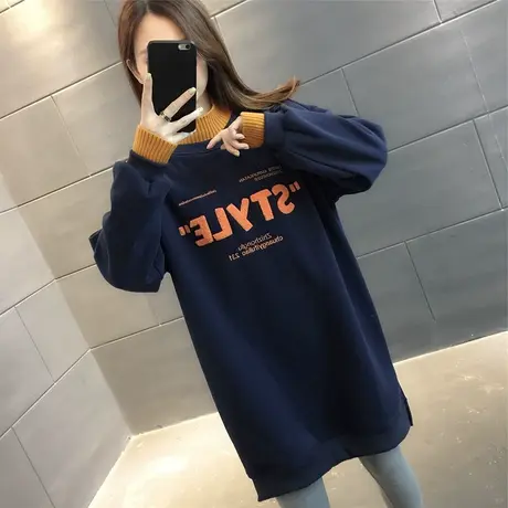 卫衣服2023年新款女装秋冬季上衣秋款秋装宽松女士外套中长款爆款图片