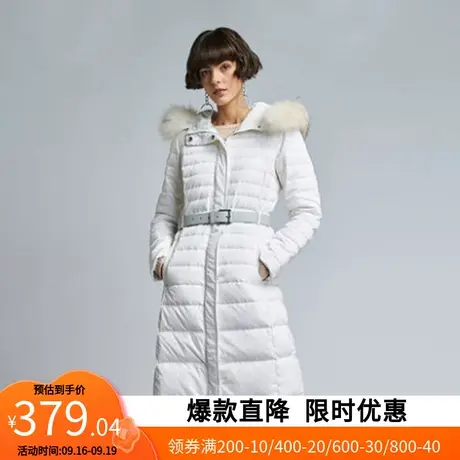【断码M/L】艾格正品秋冬鸭绒保暖长款羽绒服女Y1194商品大图