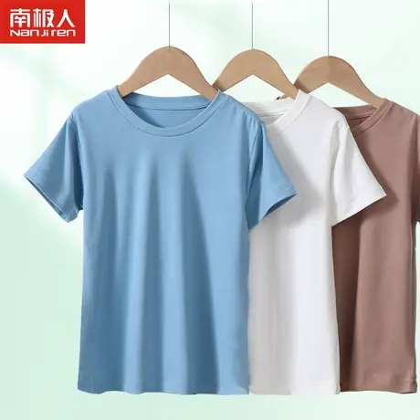 2025新款莫代尔棉短袖儿童夏季新款冰丝凉感打底衫上衣宽松圆领T商品大图