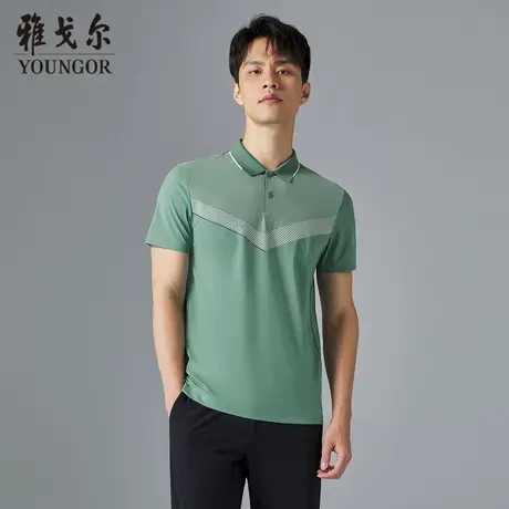 雅戈尔奥莱 商场同款男士短袖T恤新款官方正品商务短袖POLO衫男商品大图