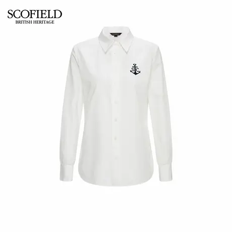 【棉100%】Scofield女装航海风都市衬衫刺绣设计2025秋季新品商品大图
