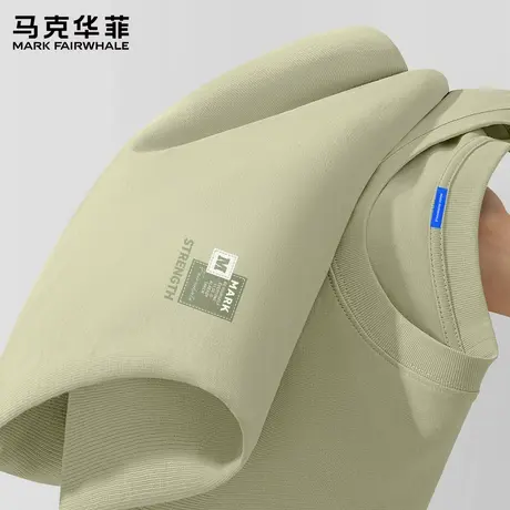 马克华菲男士t恤长袖纯棉秋季2025新款男生秋装复古圆领打底衫男X商品大图
