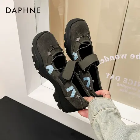 达芙妮浅口运动玛丽珍女鞋2025新款机能风厚底单鞋女芭蕾运动鞋女商品大图