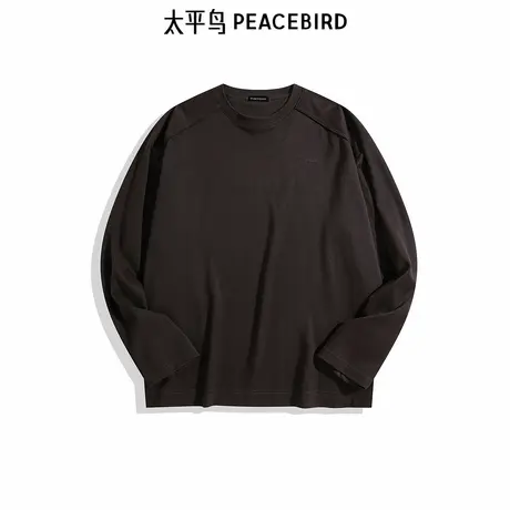 【商场同款】太平鸟男装 40支超柔双面布刺绣休闲T恤 B2CPE3Z06图片