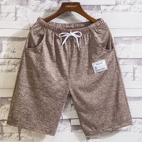 短裤男夏季潮流冰丝薄款男士休闲宽松直筒运动五分裤七分沙滩裤子商品大图