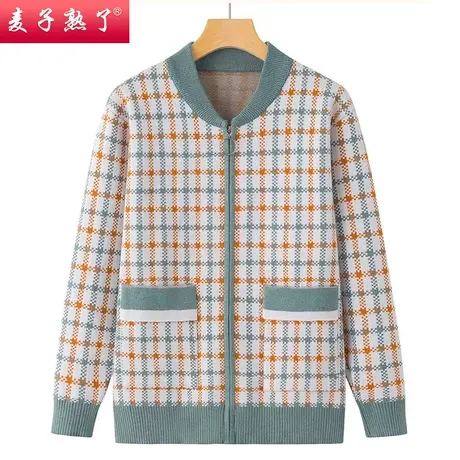 2023秋季新款小个子妈妈针织开衫外套气质中老年人女装长袖上衣服商品大图