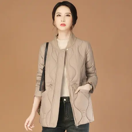 韩潮袭人2023冬新款立领长袖收腰显瘦加厚休闲棉衣薄棉服外套女图片