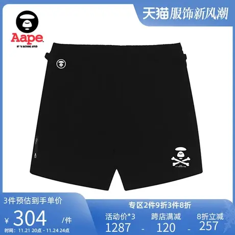 Aape男装春夏猿颜字母印花标签装饰挂包休闲短裤6628XXG商品大图