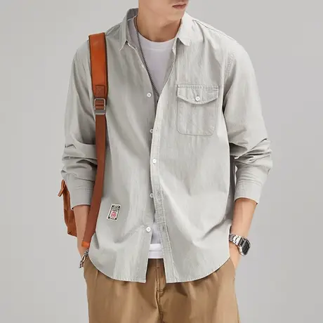 Modi Nick/摩帝尼克纯棉面料复古工装版型爆款衬衫舒适百搭衬衣男商品大图