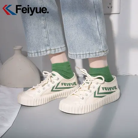 feiyue/飞跃国货饼干鞋女2024春季正品ins潮休闲百搭学生小白鞋图片