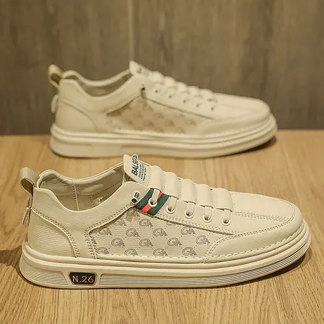 男鞋春夏季潮流百搭一脚蹬板鞋男士韩版运动休闲潮鞋真皮2024新款图片