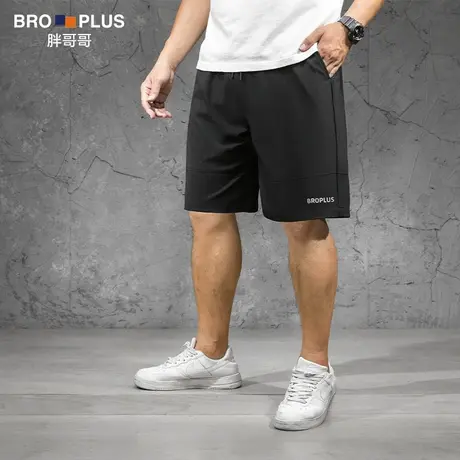 胖哥哥大码短裤男夏季薄款凉爽宽松冰丝裤加肥加大胖子运动五分裤商品大图