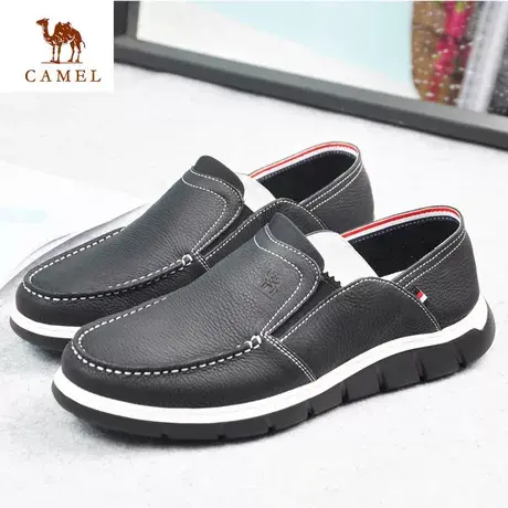 Camel/骆驼男鞋春夏新品牛皮时尚休闲舒适透气日常皮鞋A201061369图片