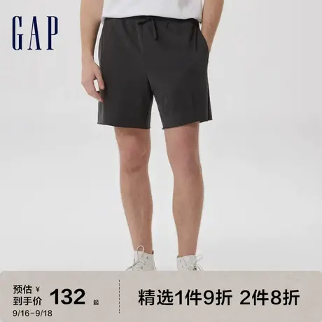 Gap男装夏季2023新款LOGO休闲法式圈织软卫裤598761潮运动短裤图片