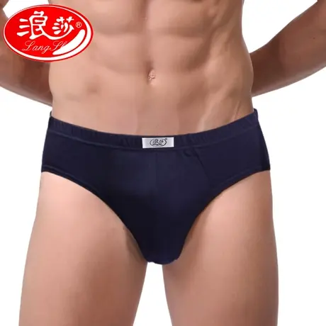4条装浪莎男士纯棉内裤男夏季中腰100%全棉舒适透气三角裤头薄款商品大图